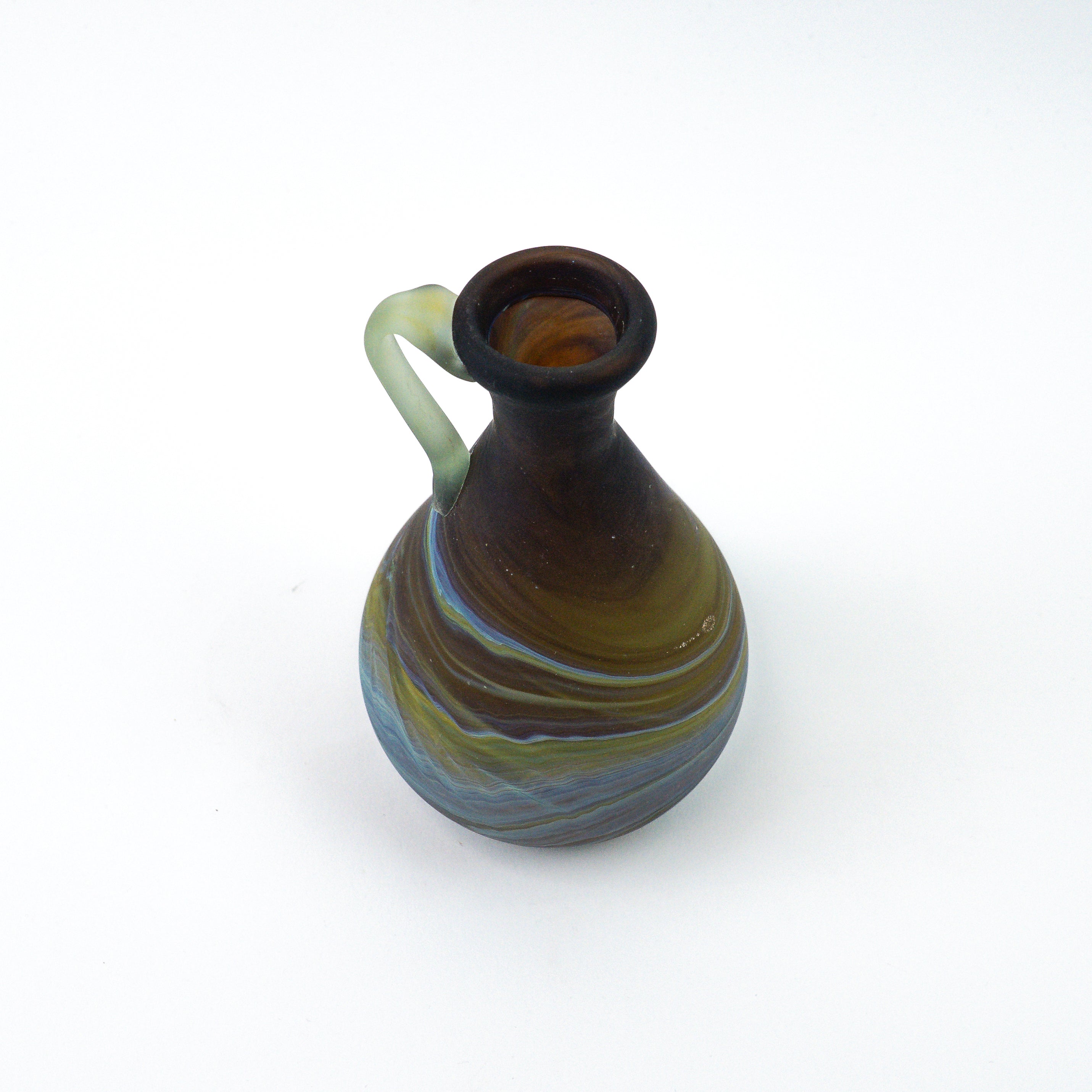 Hebron Mini Carafe / Vase Brown – Recycled Glass &amp; Handblown