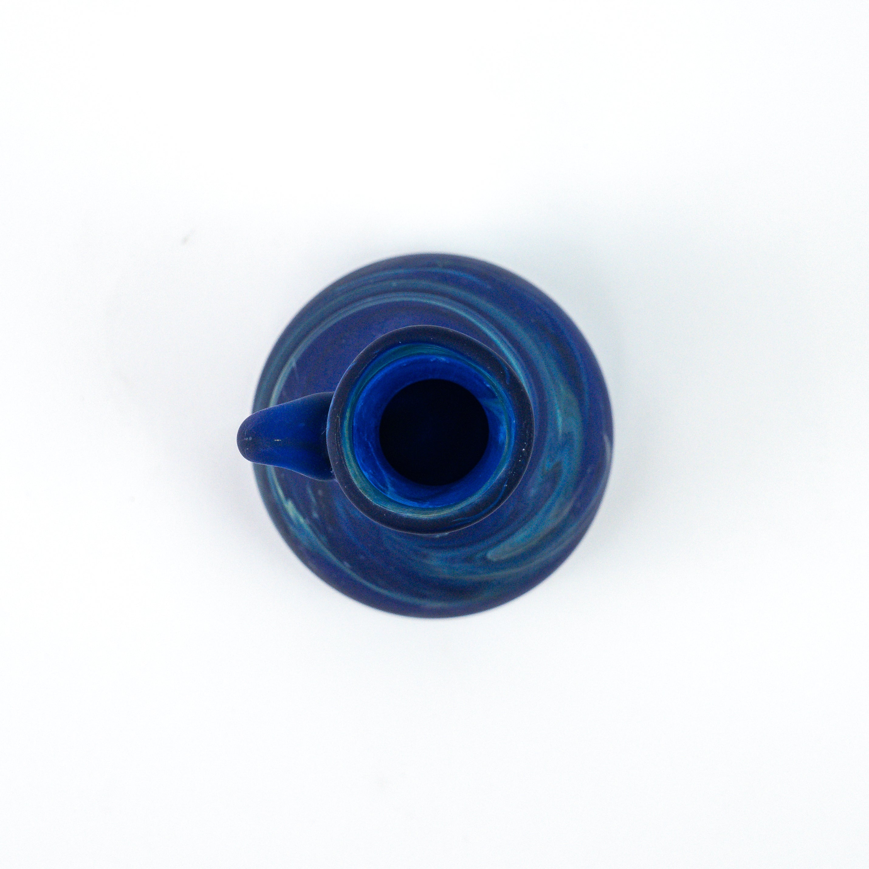 Hebron Mini Carafe / Vase Blue – Recycled Glass &amp; Handblown