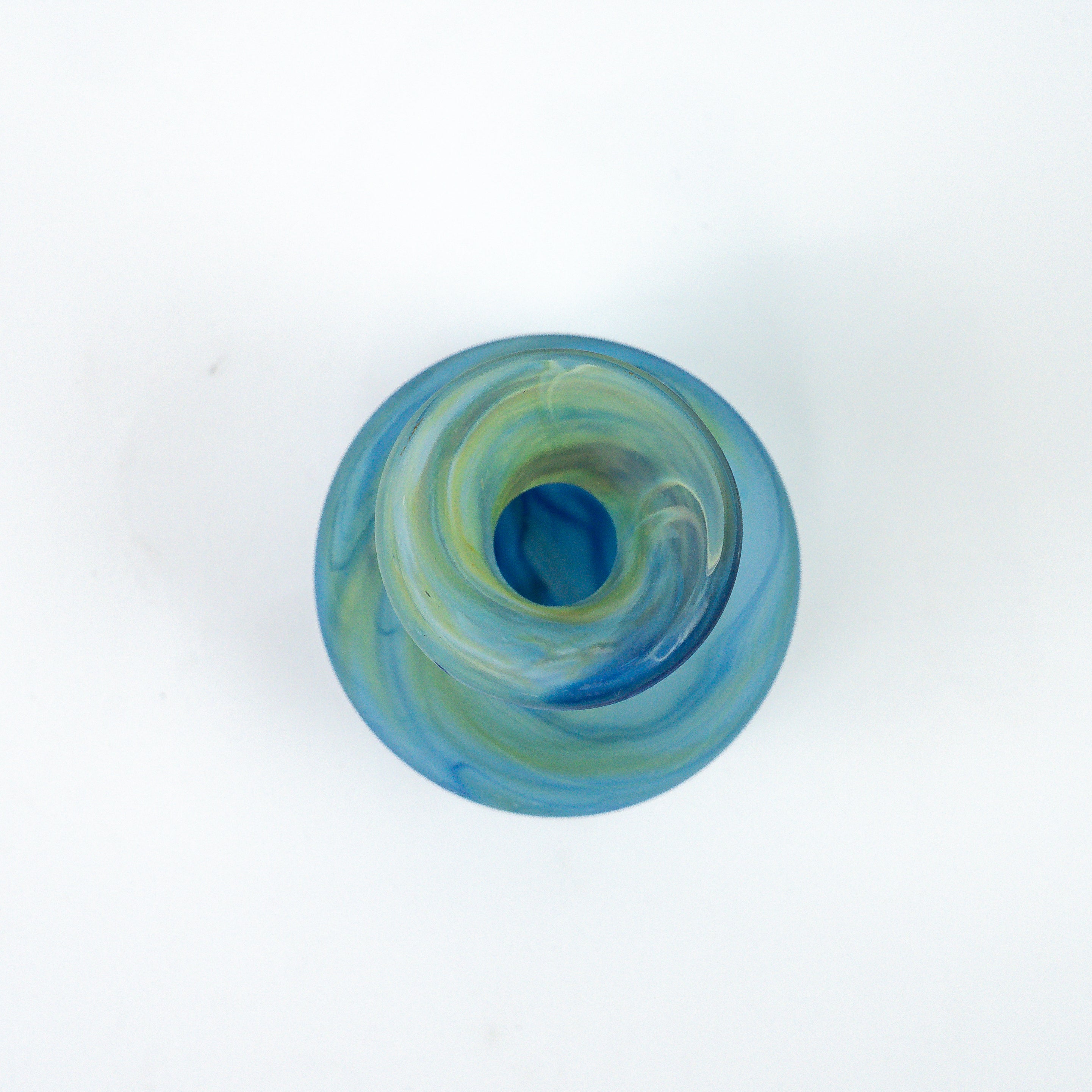 Hebron Mini Vase Sky Blue – Recycled Glass &amp; Hand-Blown