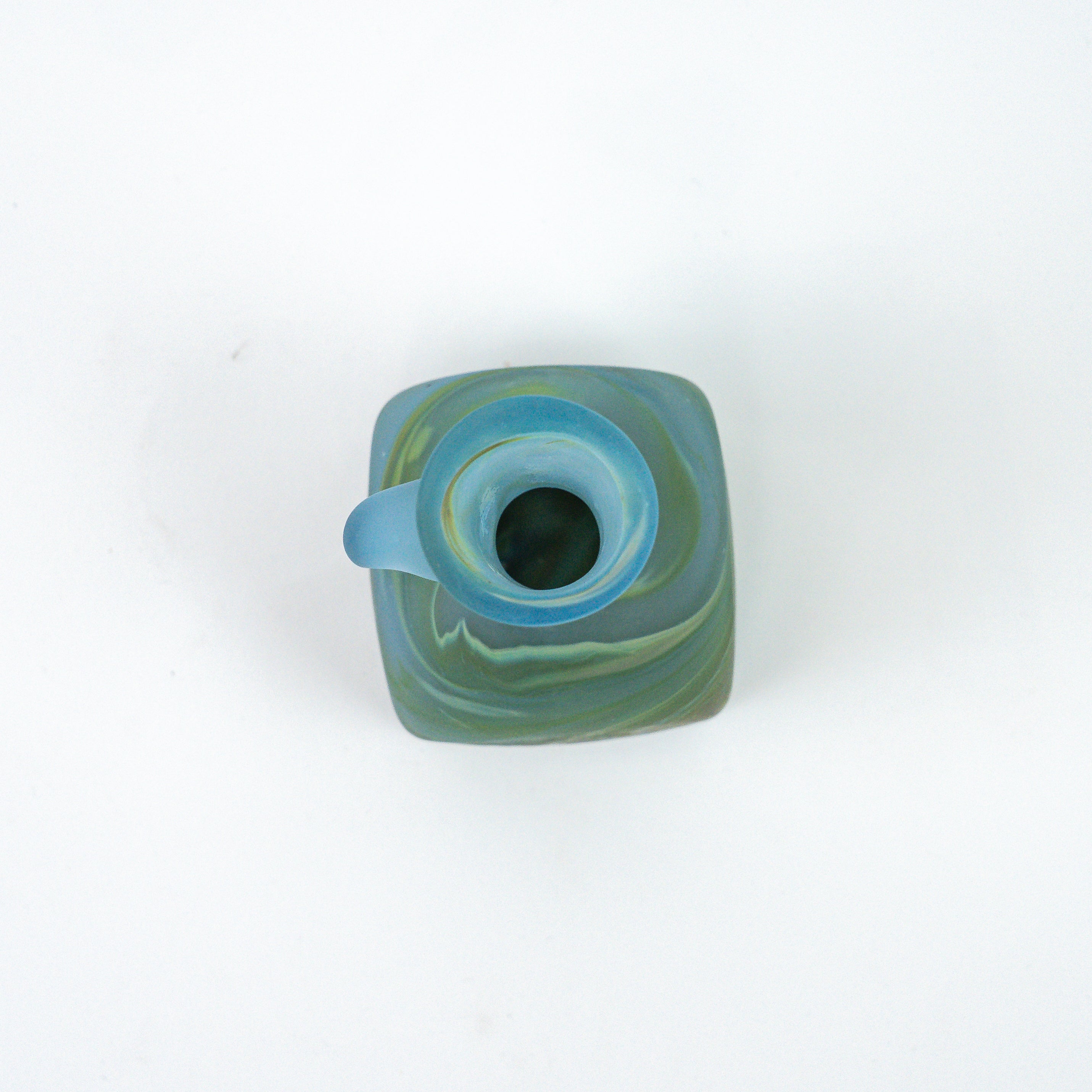 Hebron Mini Carafe / Vase Sky Blue – Recycled Glass &amp; Hand-Blown