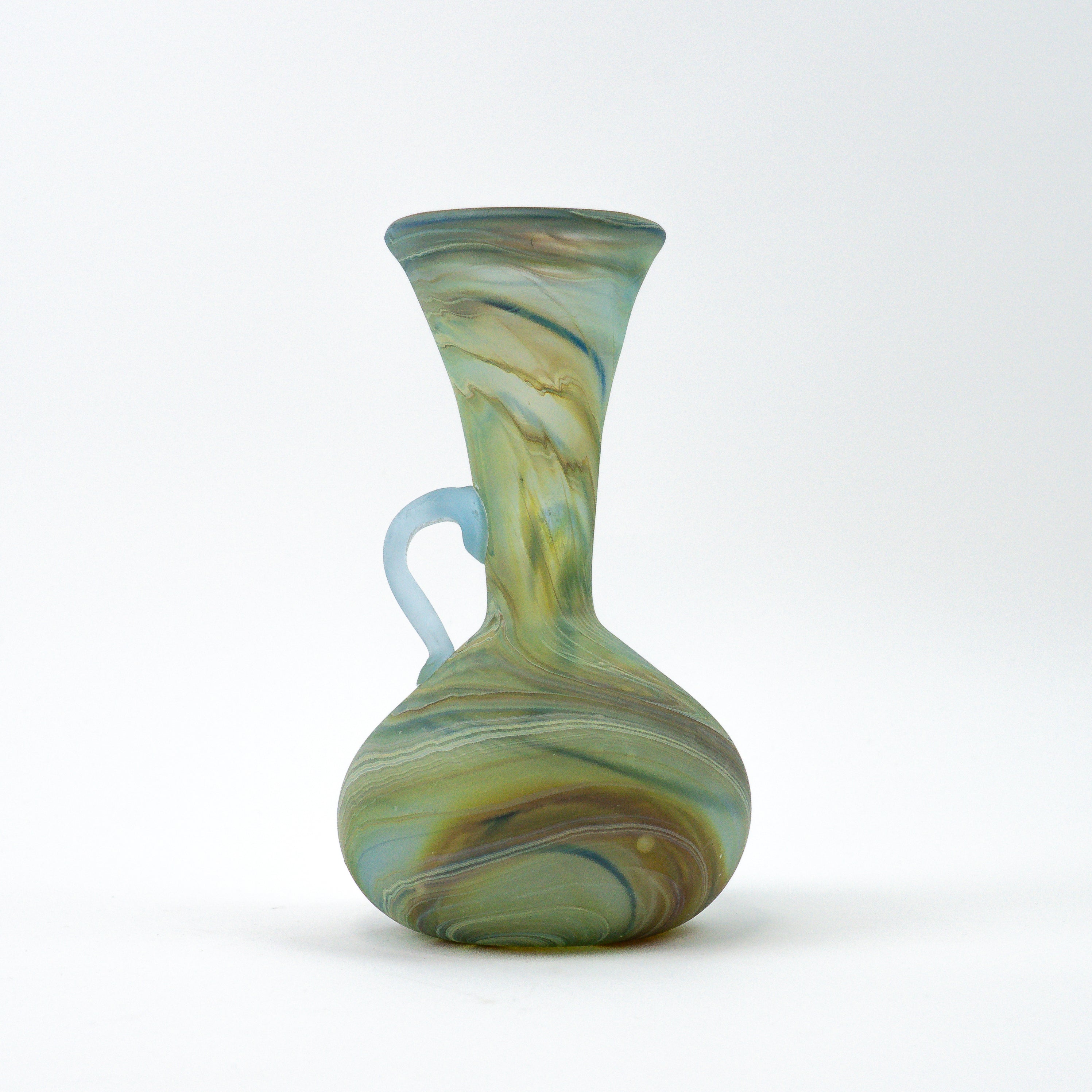 Hebron Mini Carafe / Vase Lime Green – Recycled Glass &amp; Handblown