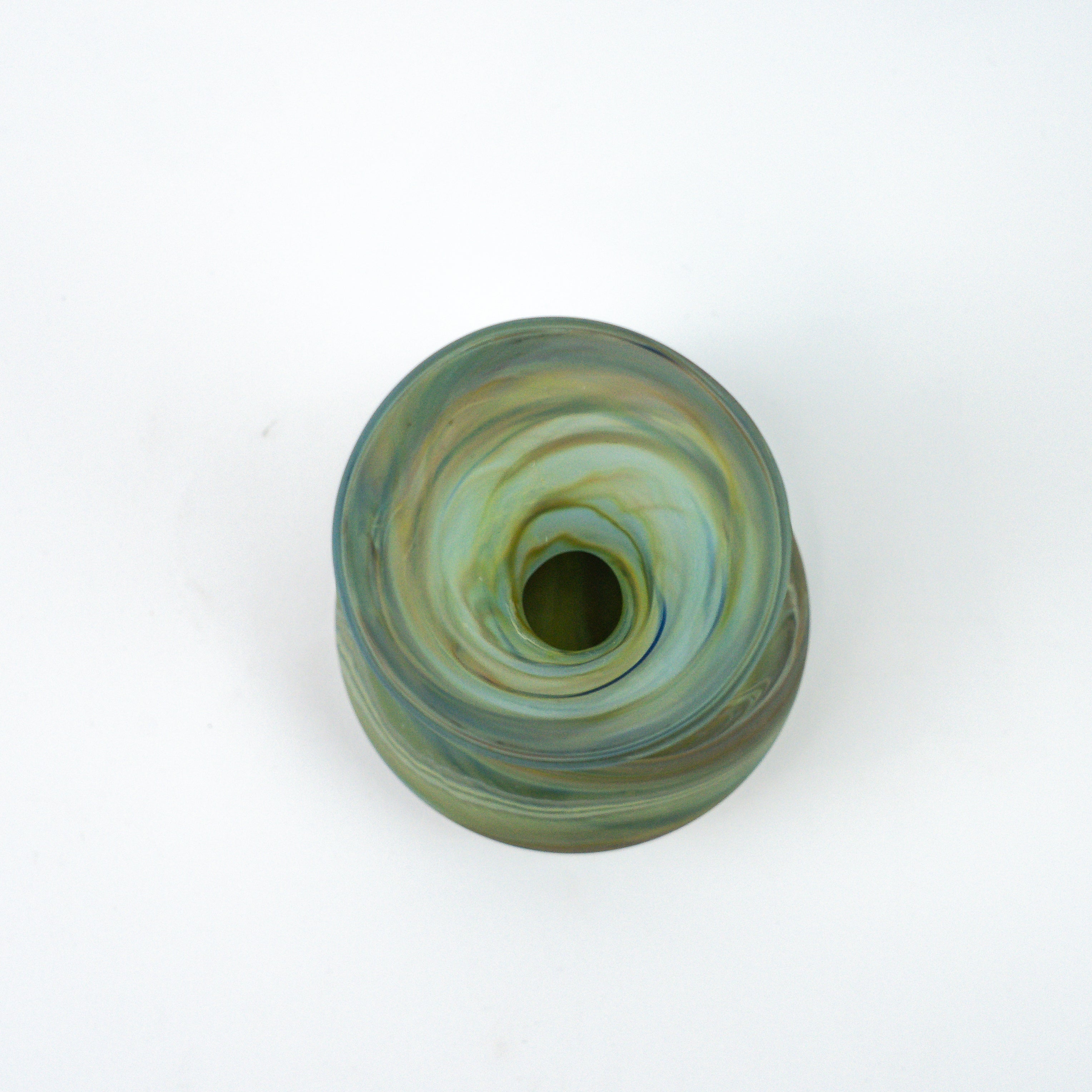 Hebron Mini Carafe / Vase Lime Green – Recycled Glass &amp; Handblown