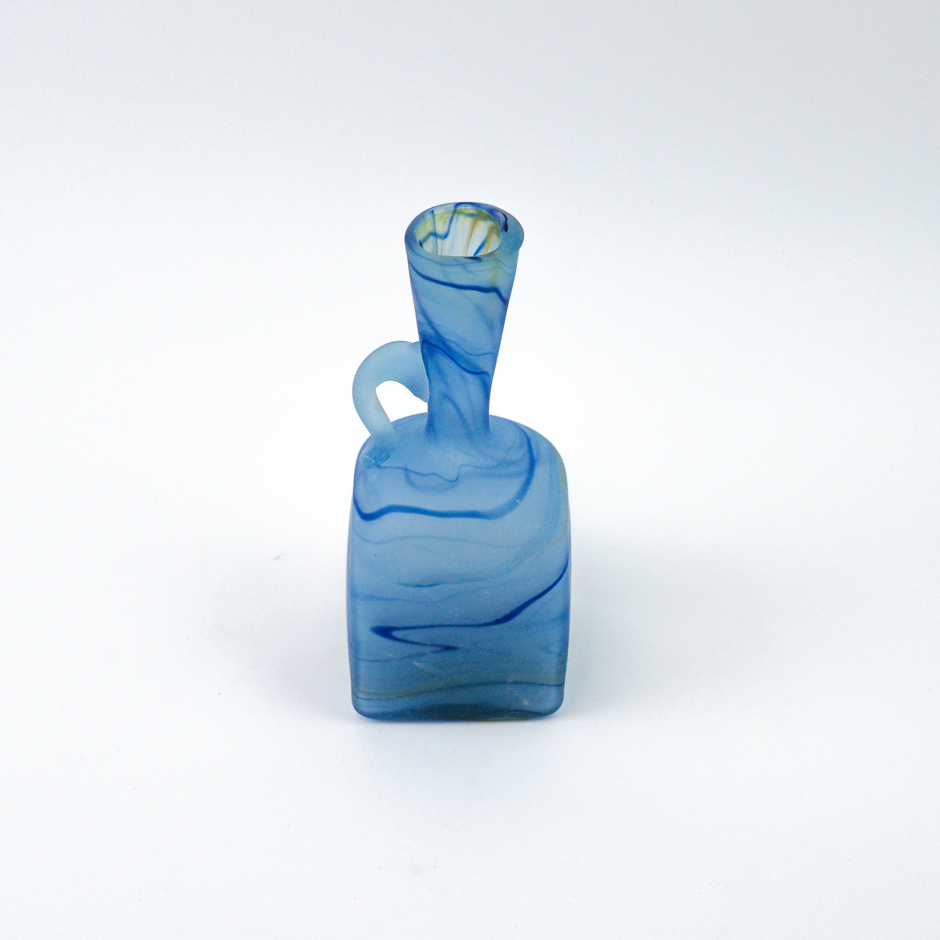 Hebron Mini Carafe / Vase Sky Blue – Recycled Glass &amp; Hand-Blown