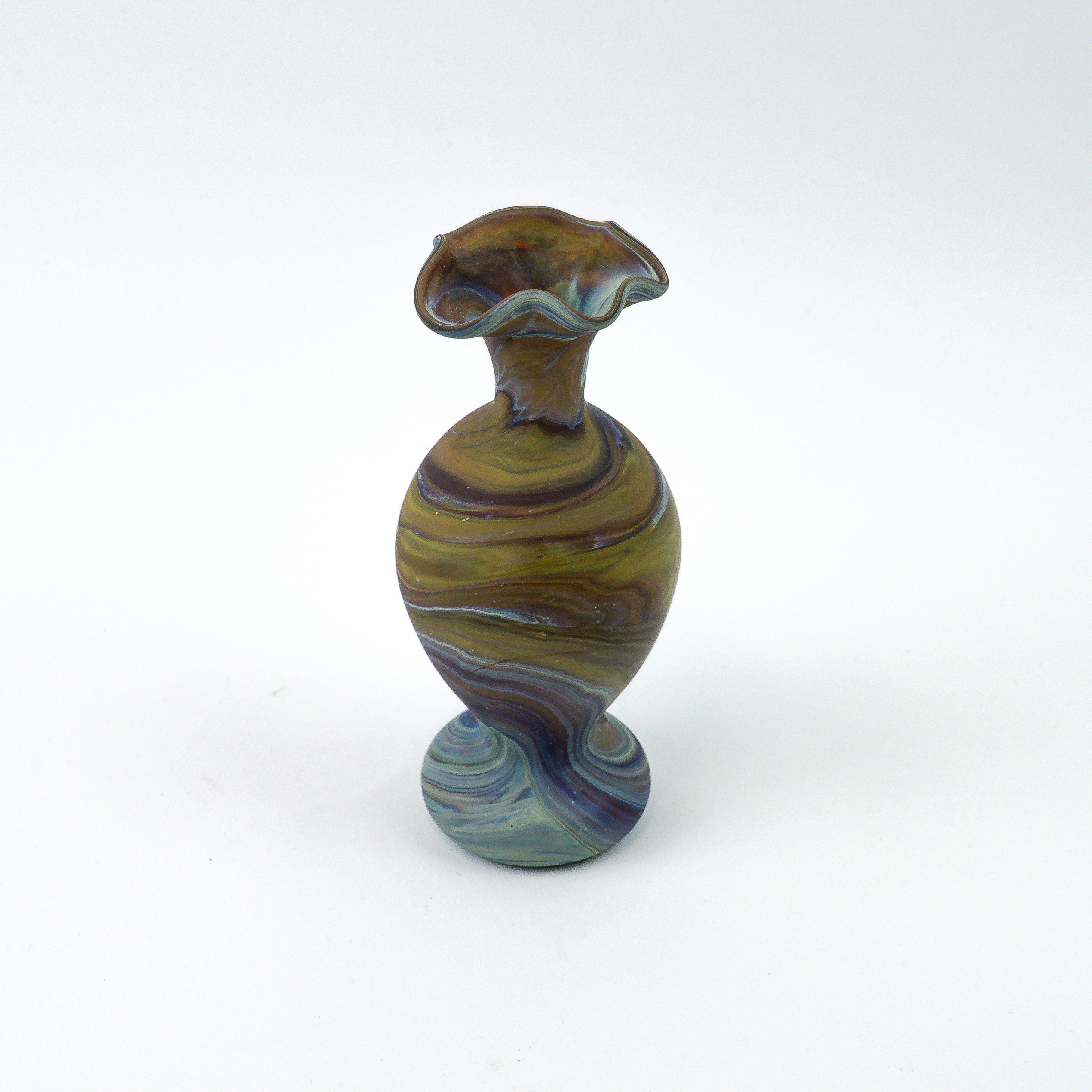 Hebron Mini Vase Brown – Recycled Glass &amp; Hand-blown