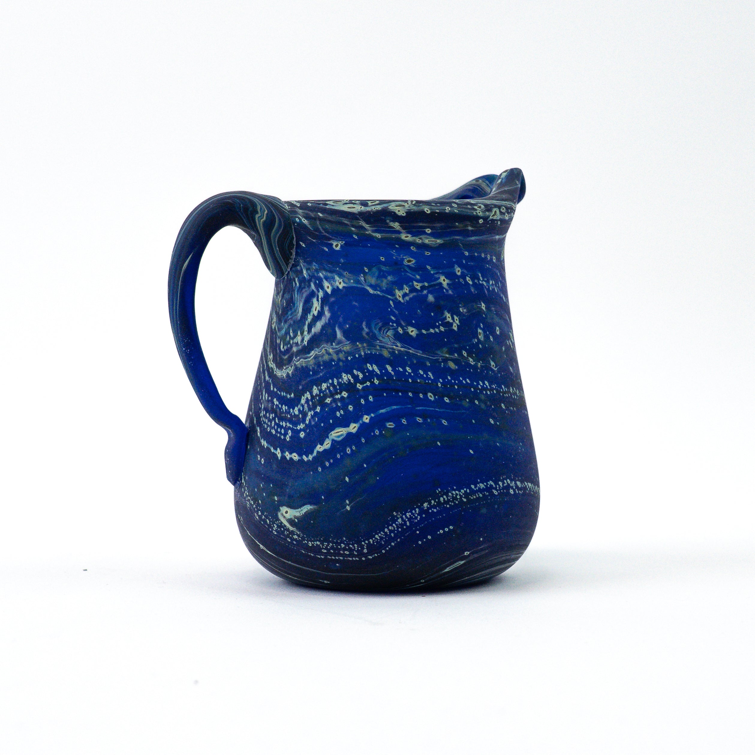 Hebron Mini Carafe / Vase Blue – Recycled Glass &amp; Handblown