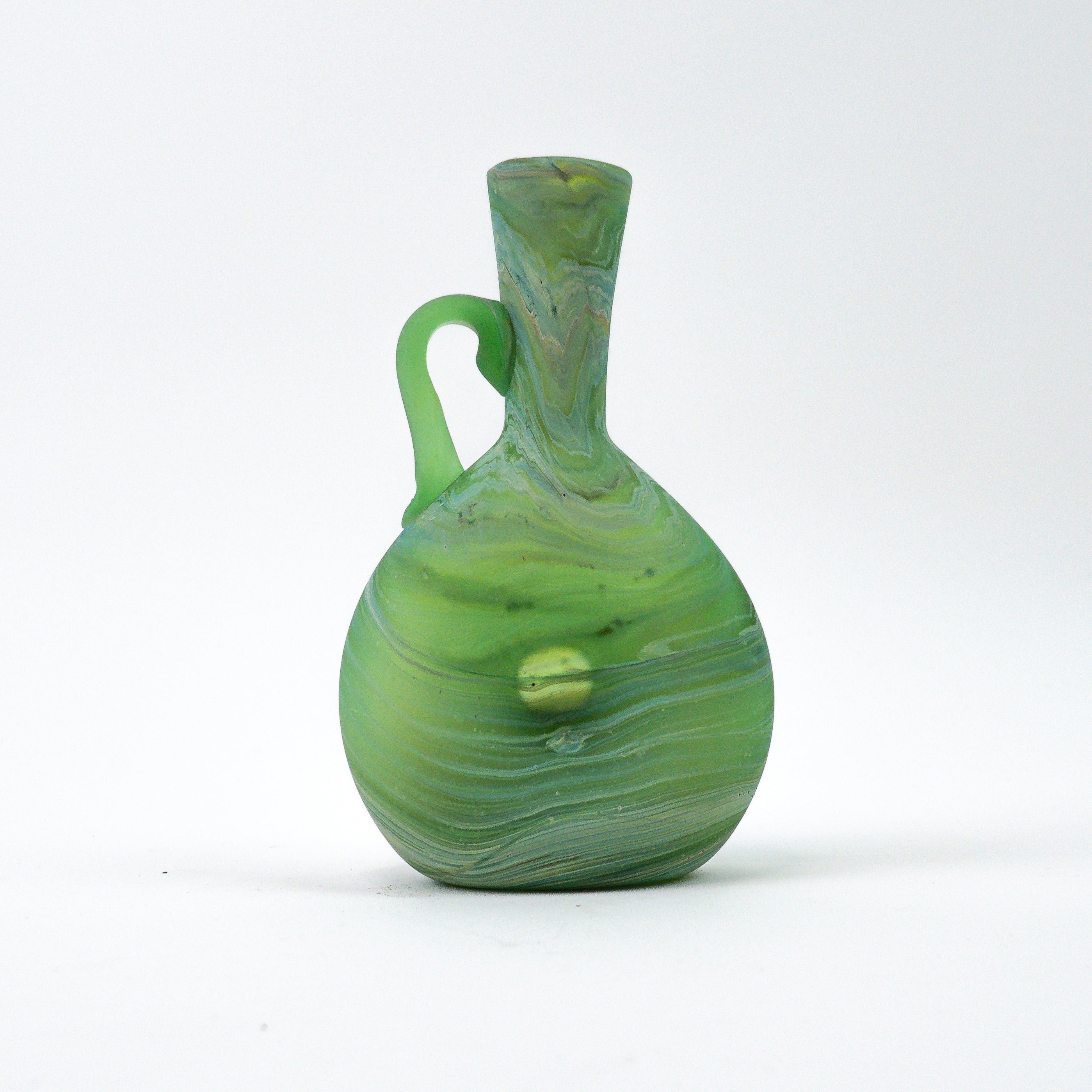 Hebron Mini Carafe / Vase Green – Recycled Glass &amp; Handblown