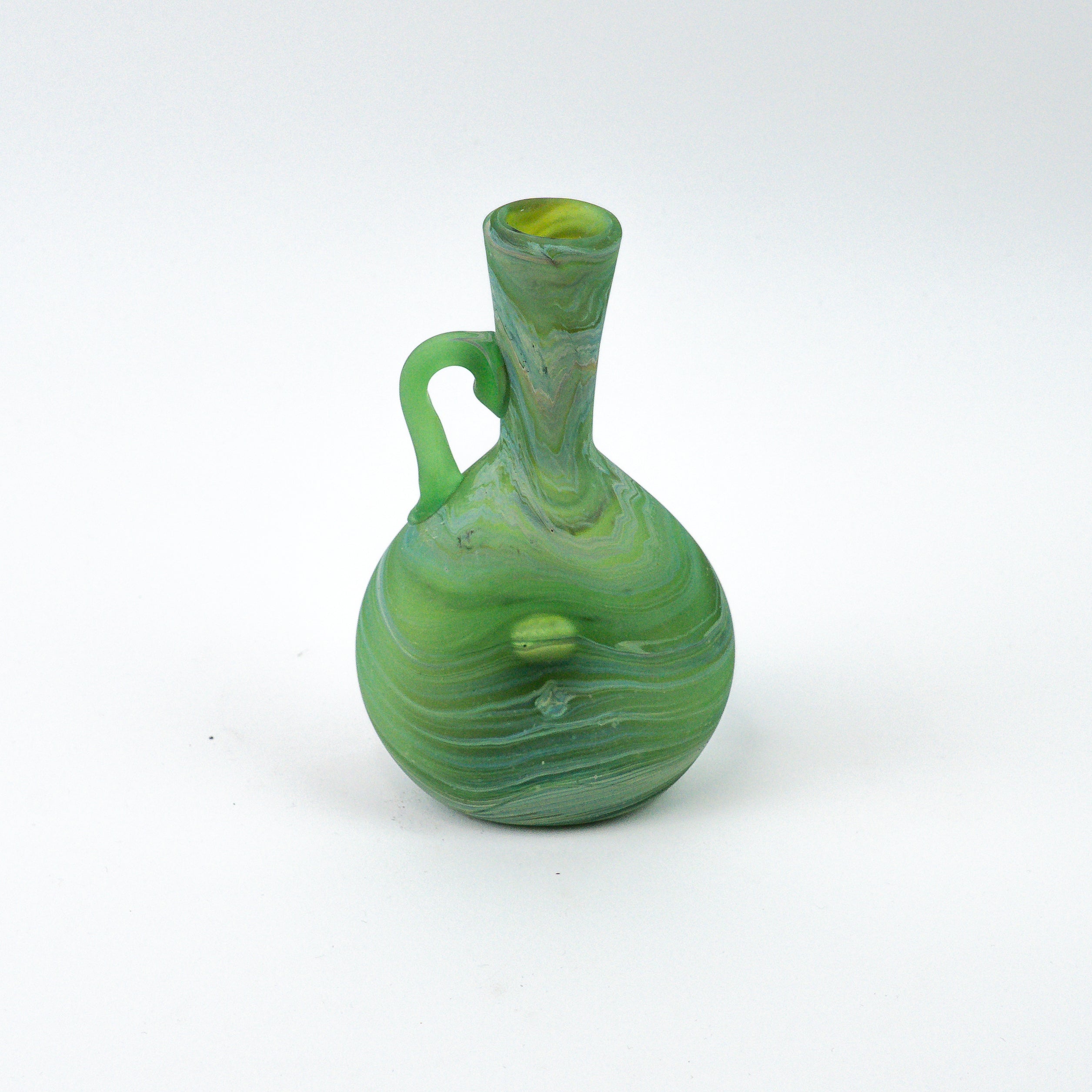 Hebron Mini Carafe / Vase Green – Recycled Glass &amp; Handblown